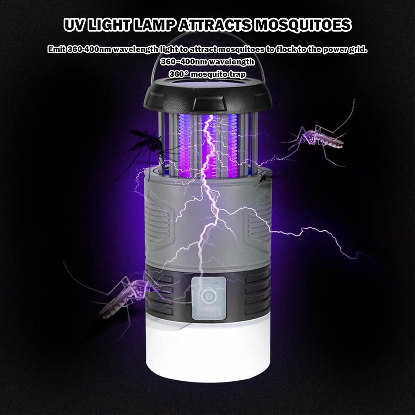 Zonne-energie Vliegval Lamp met UV-Lamp – Zynora