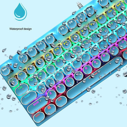 Mechanisch 87-toetsen gamingtoetsenbord met RGB-achtergrondverlichting en blauwe schakelaars