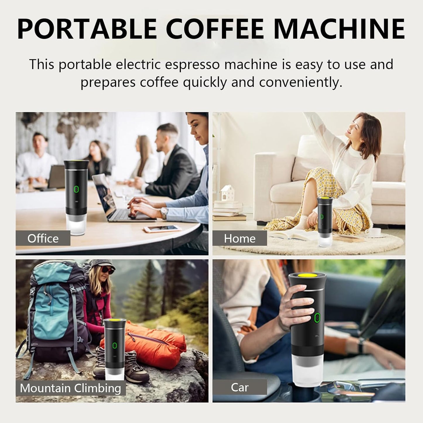 Draagbare 3-in-1 Espresso Koffiemaker met Oplaadbare Batterij – Raverno