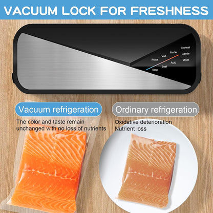 6-in-1 Vacuümsealer met 80kPa Zuigkracht en 30cm Seal Strips – Fresvyn