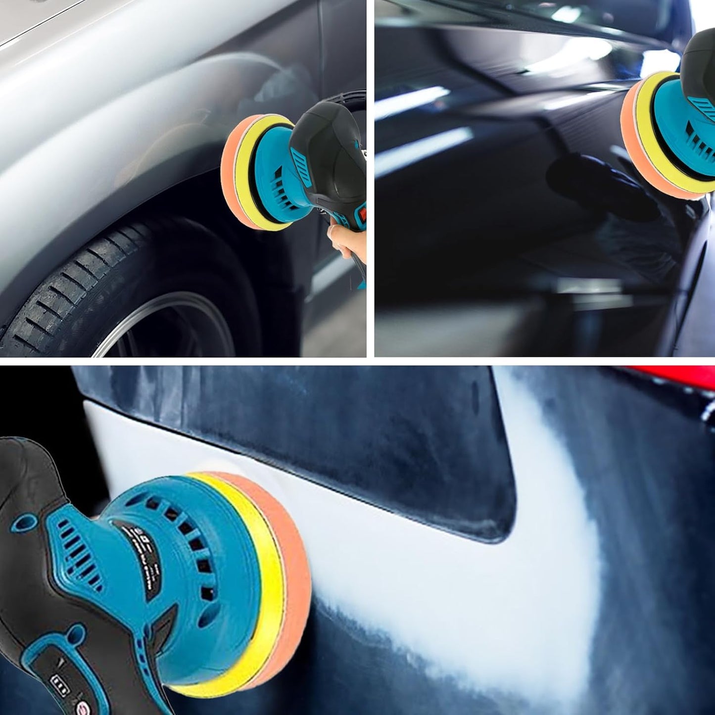 Draadloze Autopoetsmachine met Dubbele Batterijen en 8-Snelheden Bediening – Torvex