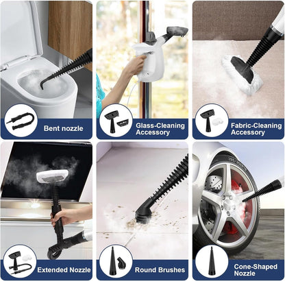 Hogedruk Handgestuurde Stoomreiniger met 9-delig Accessoirepakket – Valtira
