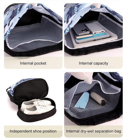 Draagbare Sport Duffle Bag met Schoencompartiment – Trivora