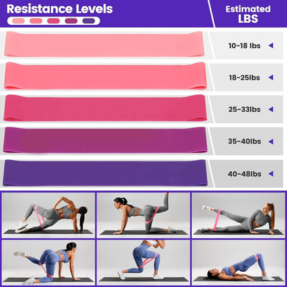 9-delige thuis-pilatesset met ring, bal, banden en antislipsokken
