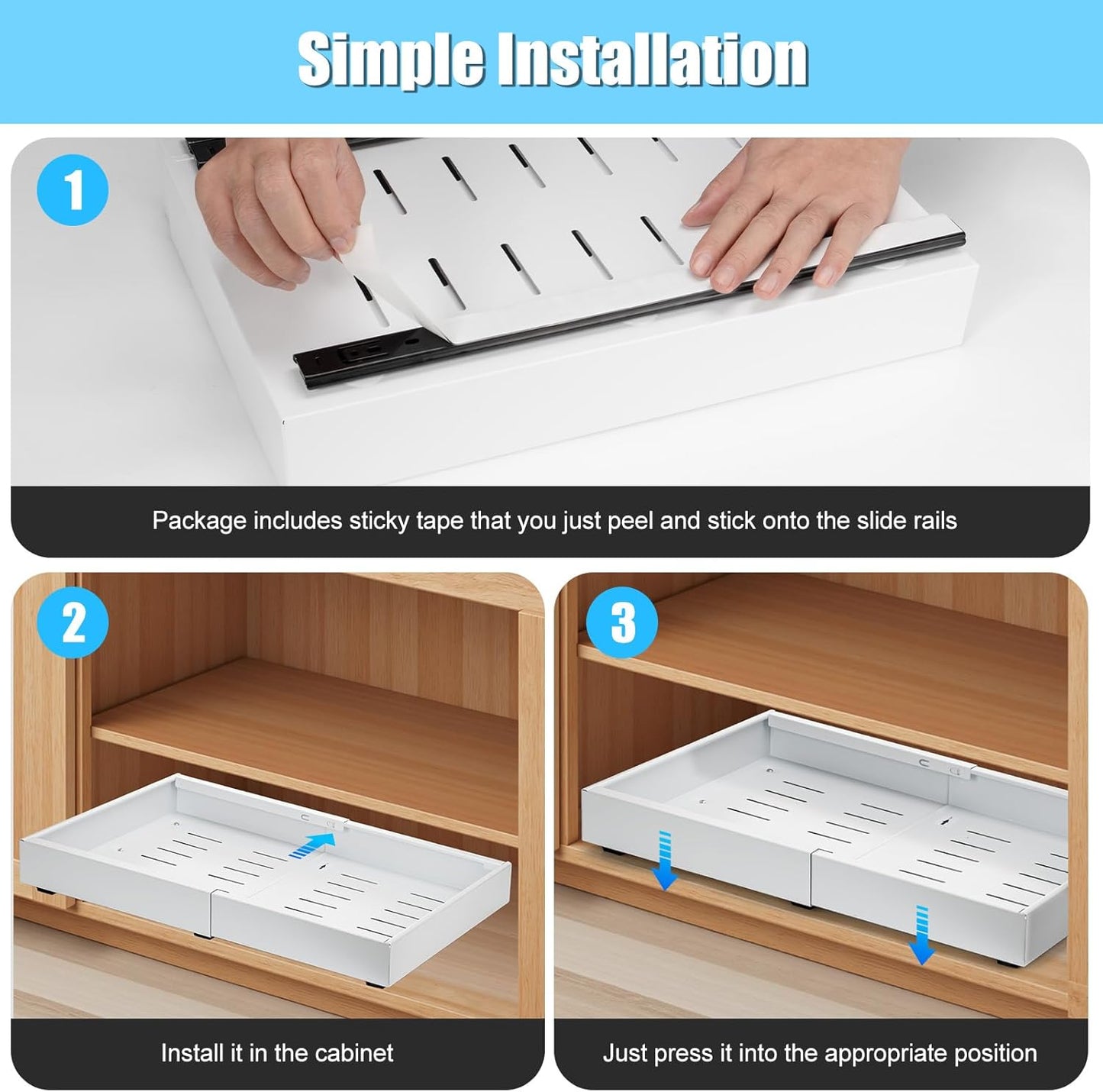 2-pack Uittrekbare Kastlades – StoreEase