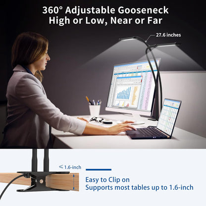 77 LED Bureau Klem Lamp met 70cm Flexibele Hals – Ravien