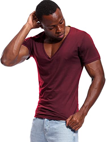 Lässig en figuuraccentuerend heren V-hals T-shirt – Jonas