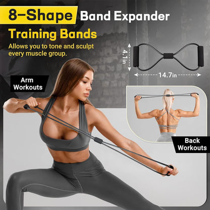 Ophangbare Fitness Weerstandsbanden Set – Veltrix