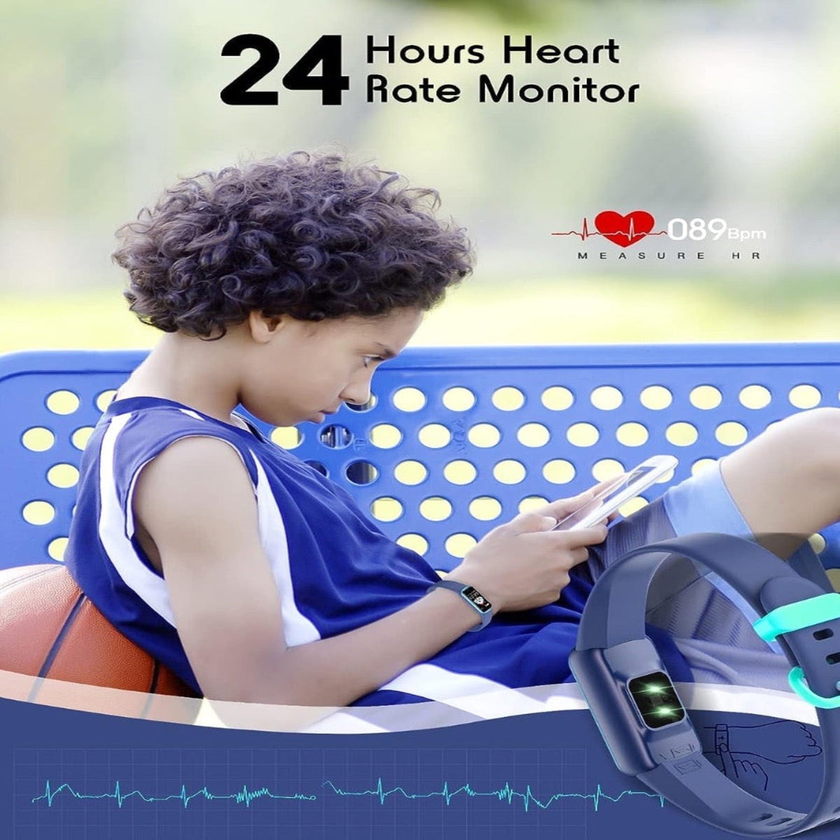 Kinder-smartwatch met GPS, fitnesstracking en gezondheidsfuncties – Viona
