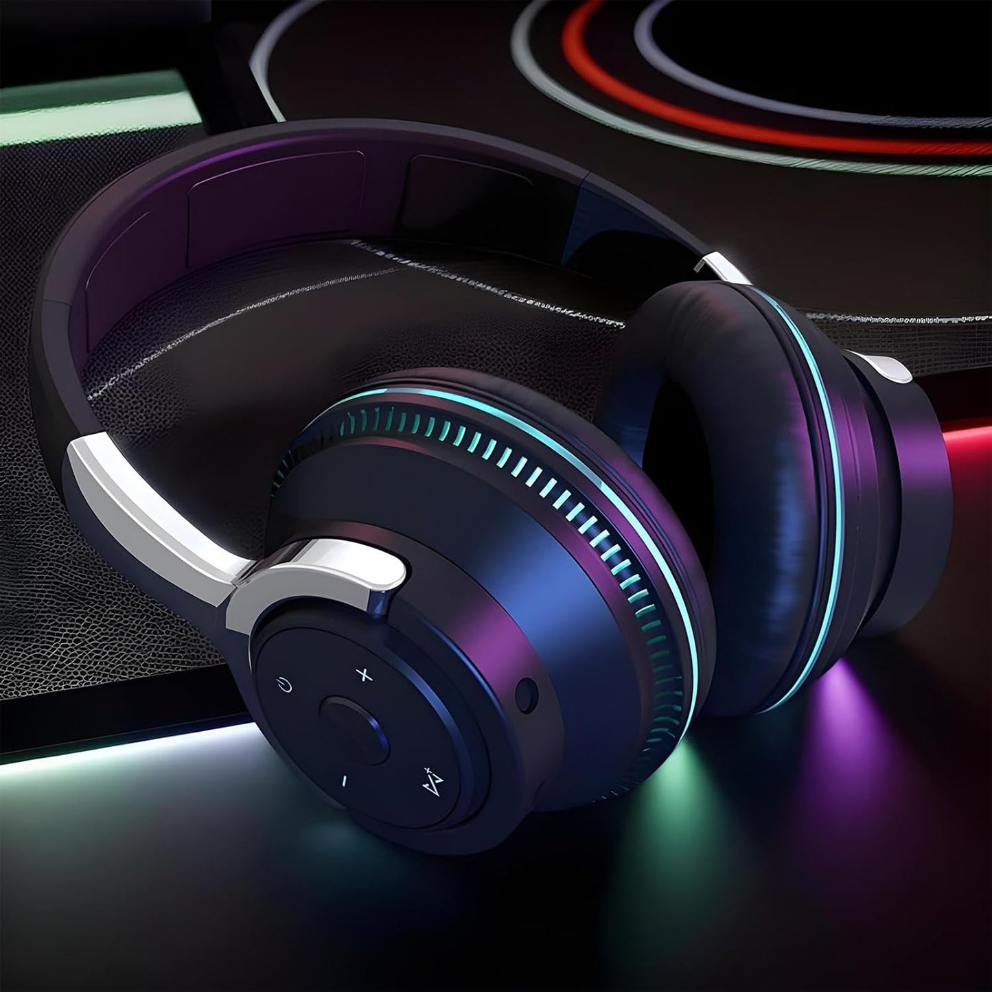 Vouwbare Draadloze Koptelefoon met RGB Lichten – Sonvix