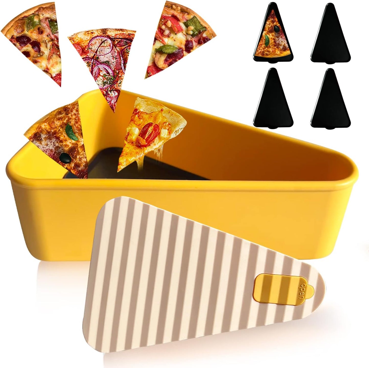 Herbruikbare Pizza-opslagcontainer met 2 Schalen – SliceSafe