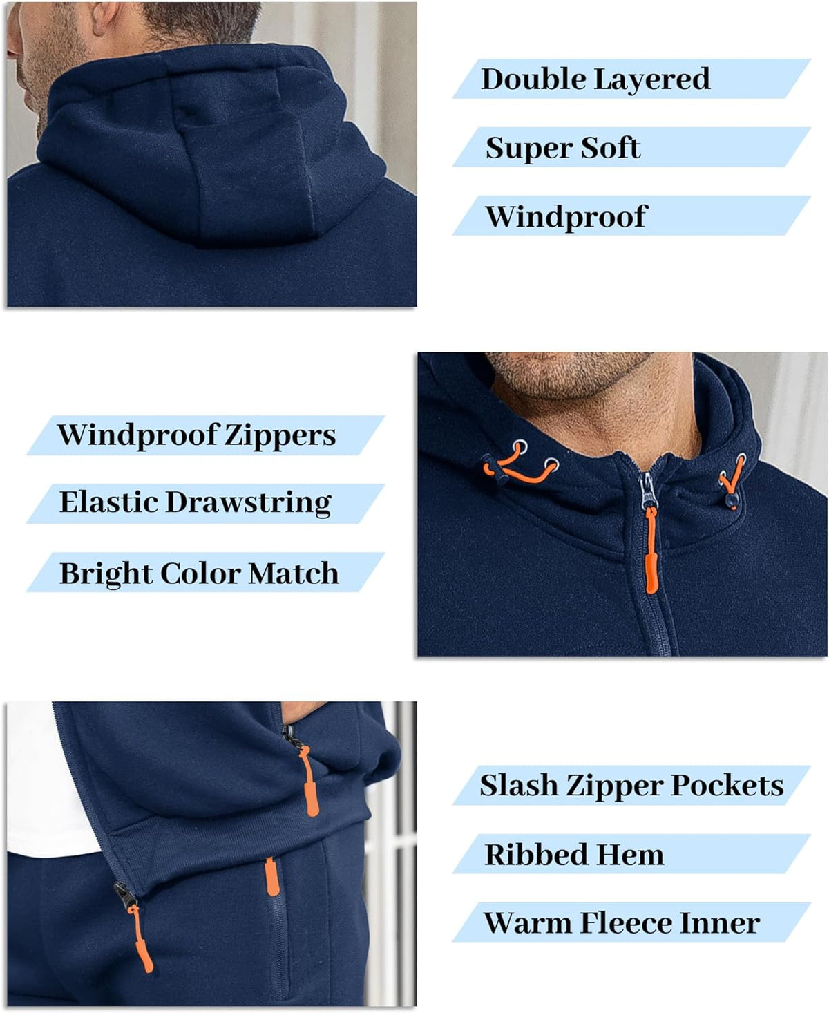 Comfortabel Heren Trainingspak - Jamie detail