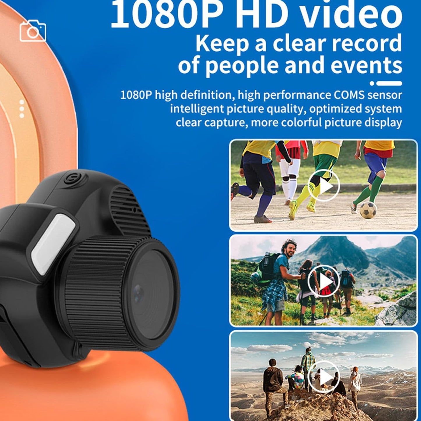 Mini Digitale Camera 1080P Kleuren Scherm en 100 Minuten Batterij – Lurevo