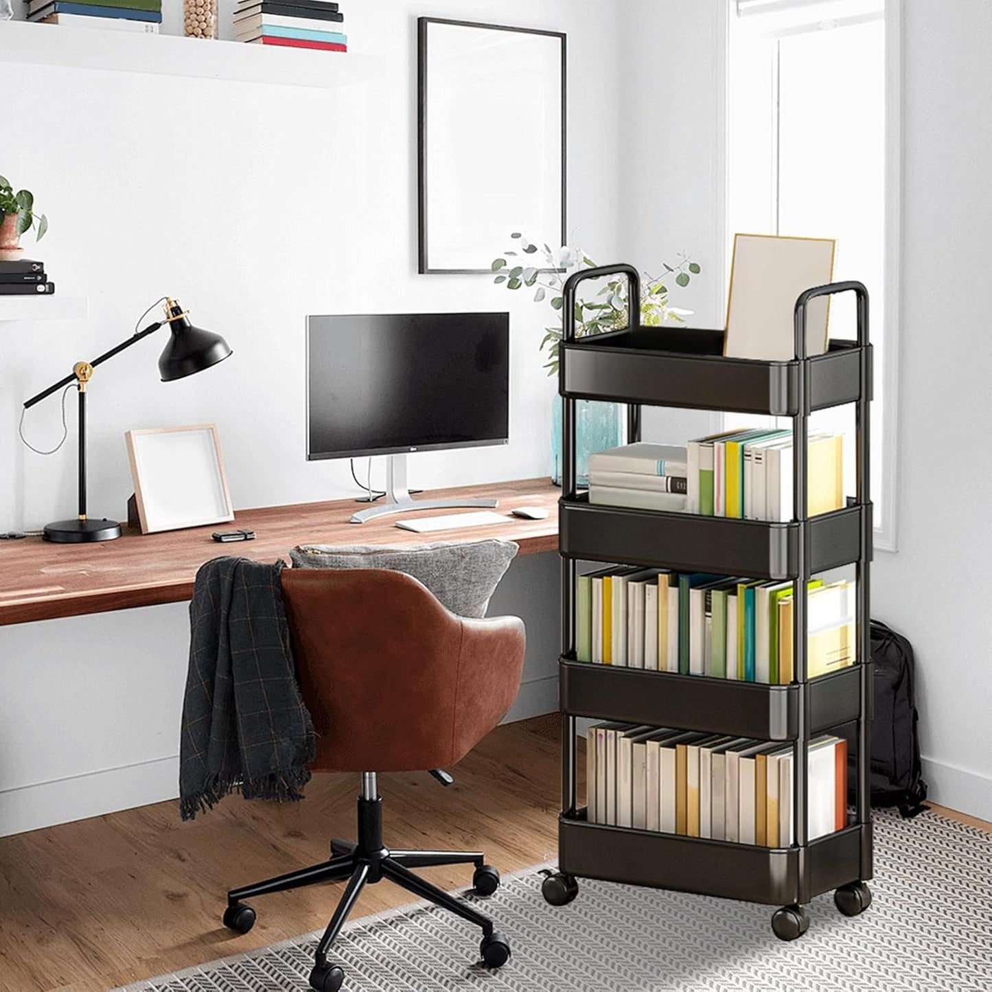 Rollende Utility Kar met Wielen & Handvat - Veyora