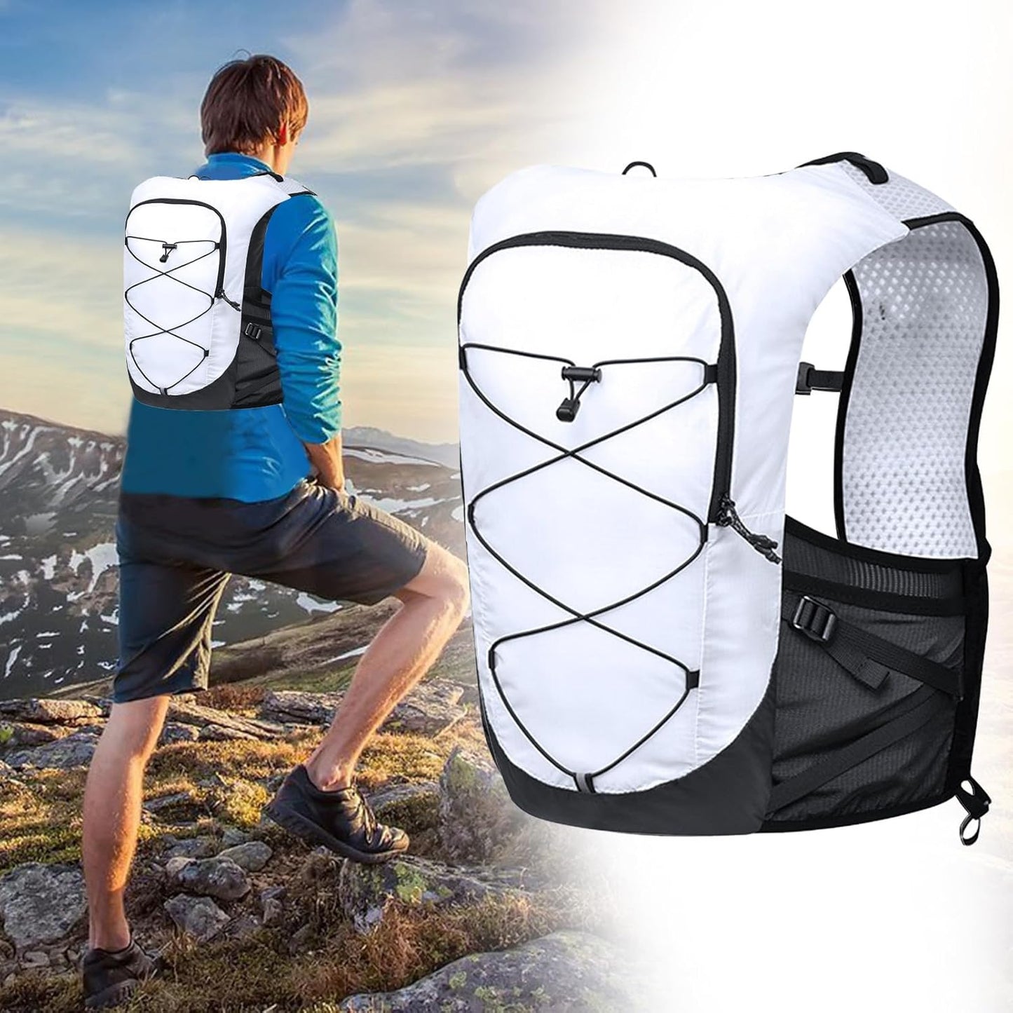 Hardloopvest Rugzak – Lichtgewicht Hydratatiepakket voor Trail & Fietsen – Alvory