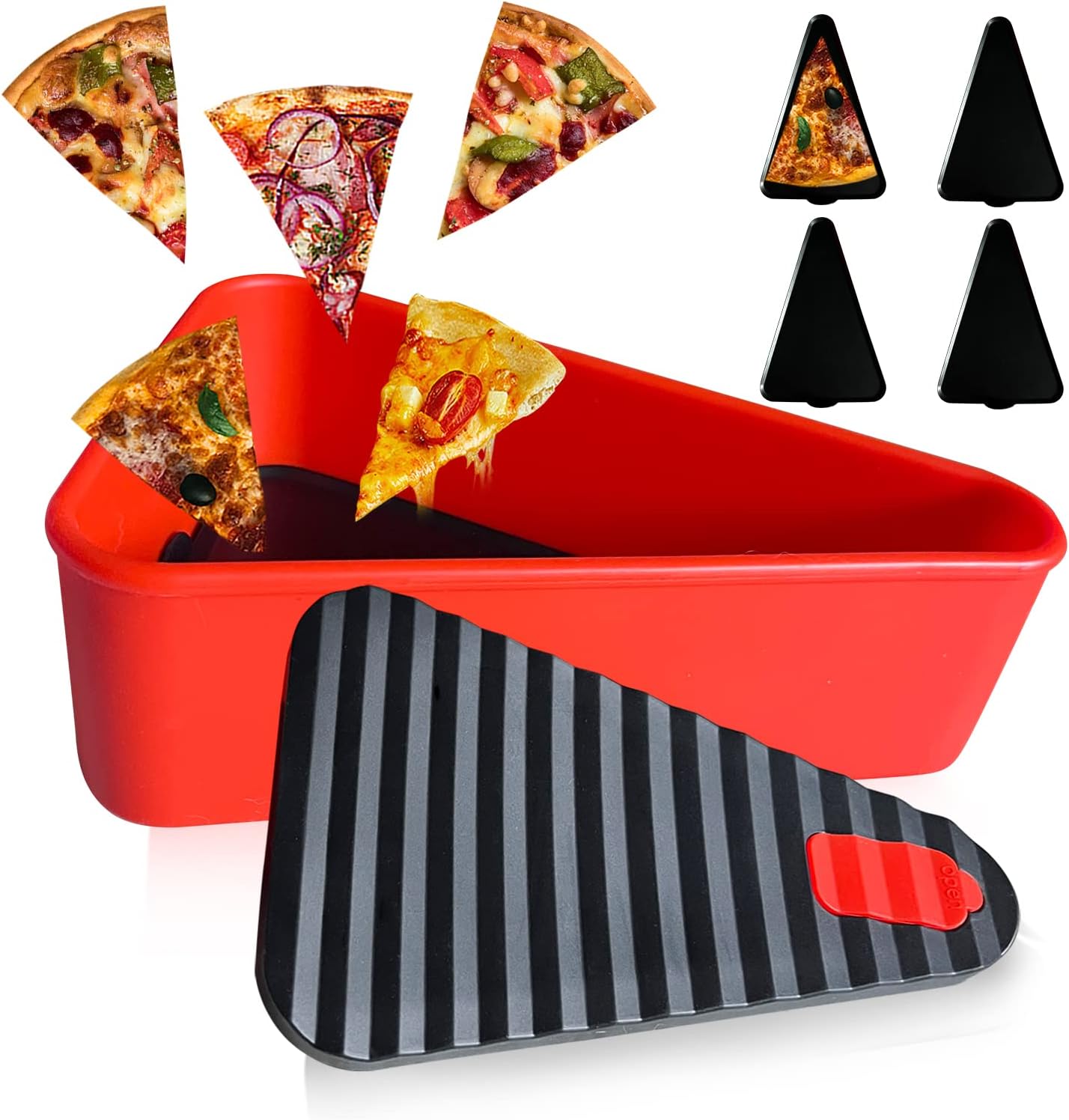 Herbruikbare Pizza-opslagcontainer met 2 Schalen – SliceSafe