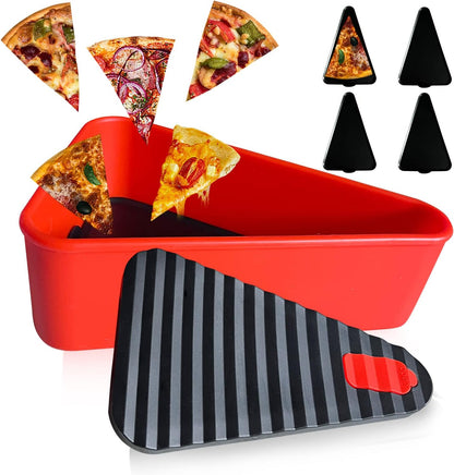 Herbruikbare Pizza-opslagcontainer met 2 Schalen – SliceSafe