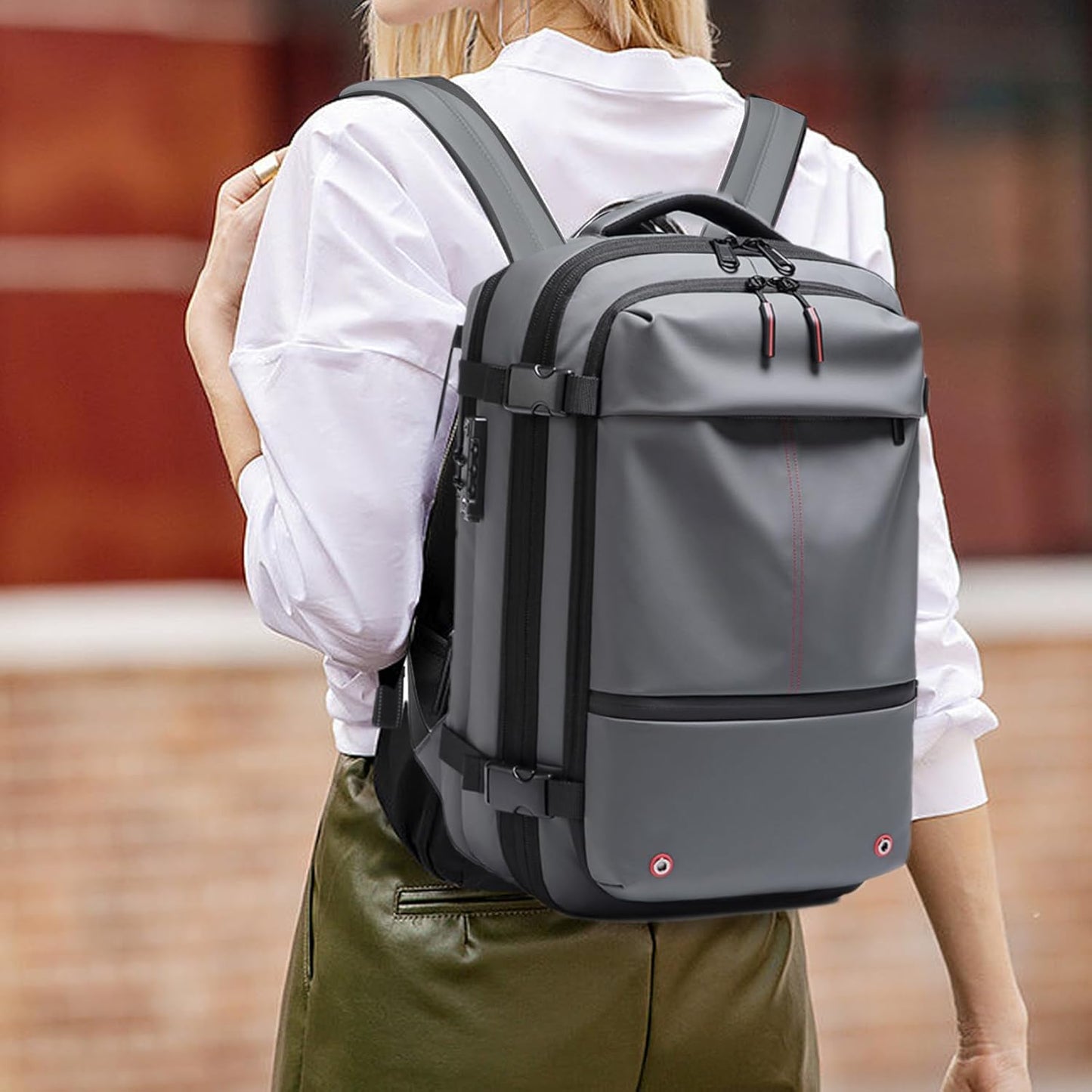 Vacuüm Rugzak – Uitbreidbare 60L Waterdichte Reisrugzak met Laptopcompartiment – Trivora