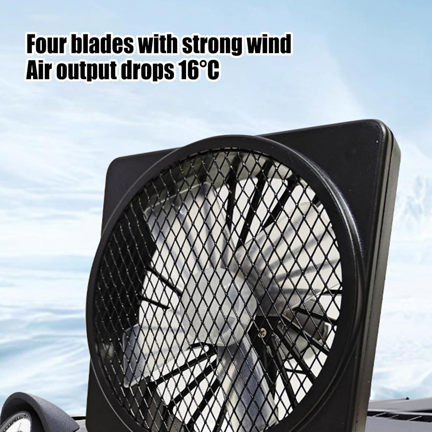 12V USB Luchtcirculator Auto Koelventilator met 360° Rotatie – Aurovent