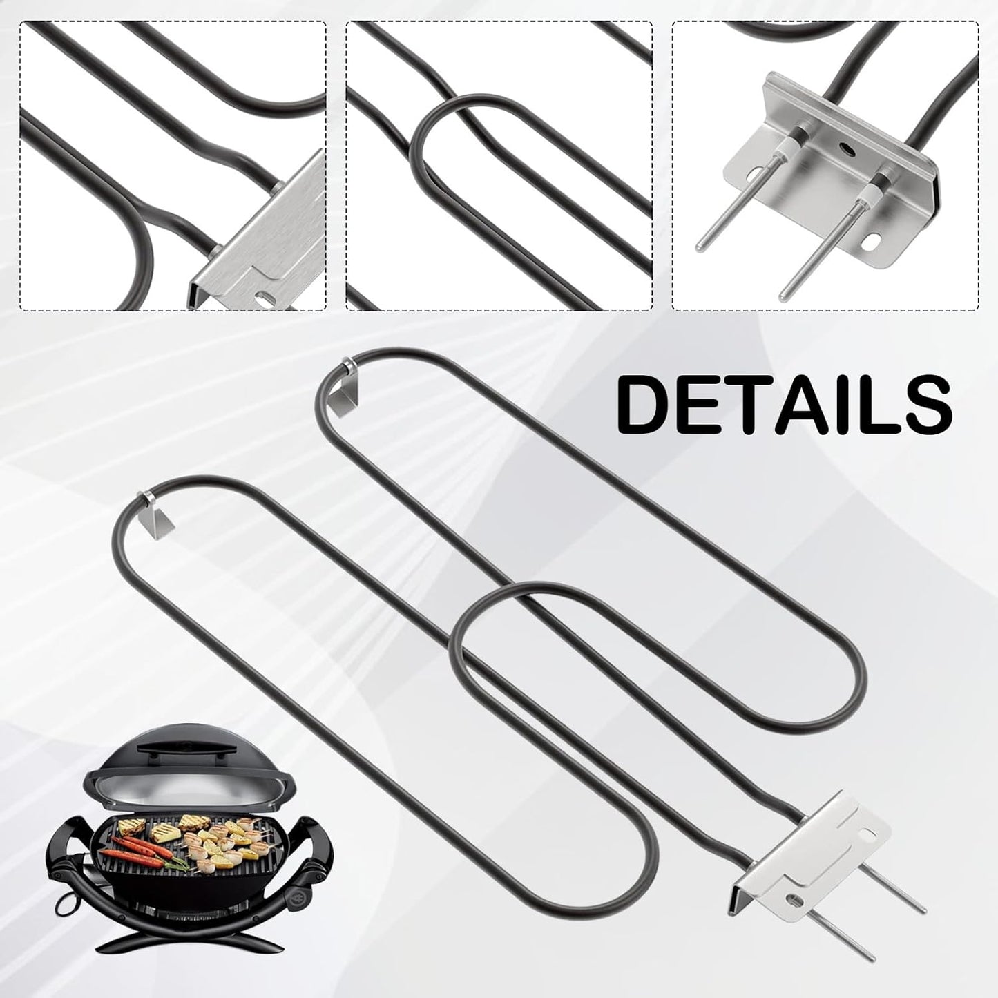 Hoge Vermogen RVS Grill Verwarmingsspoel 2200W voor Buiten Elektrische BBQ – Zeythra