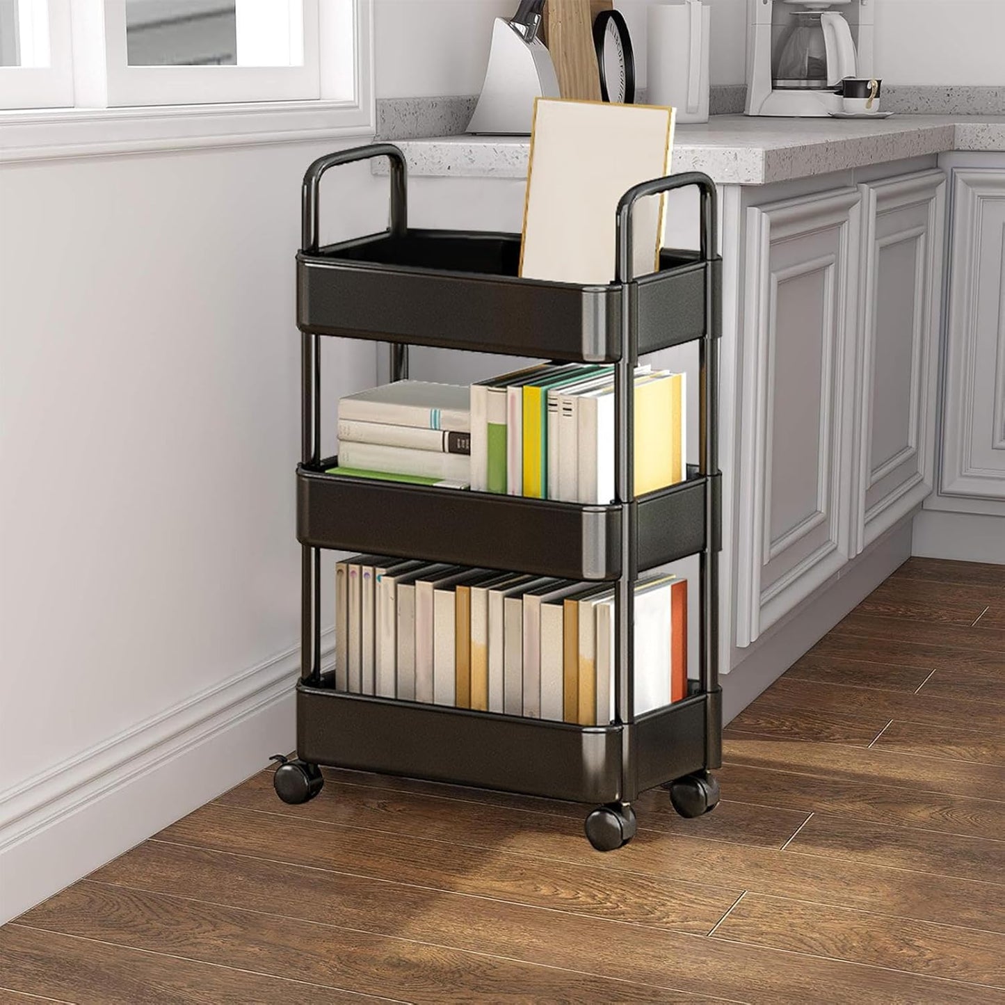 Rollende Utility Kar met Wielen & Handvat - Veyora