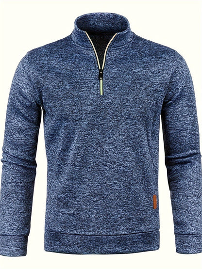 Heren Pullover met Halsrits voor Herfst & Winter – Matteo