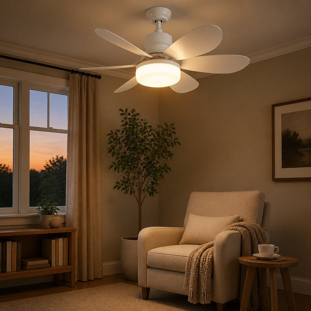 Scandinavische Plafondlamp met Ventilator – Nordlum