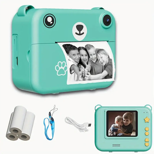 Instantcamera voor kinderen met 1080p-video, printfunctie & accessoires