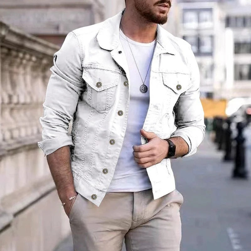 Heren Denimjack met Slim-fit Pasvorm – Milan