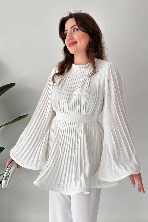Dames Geplooide Kledingset – Selene