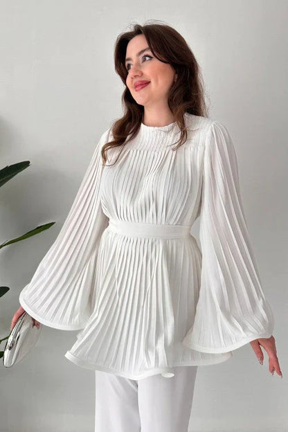 Dames Geplooide Kledingset – Selene