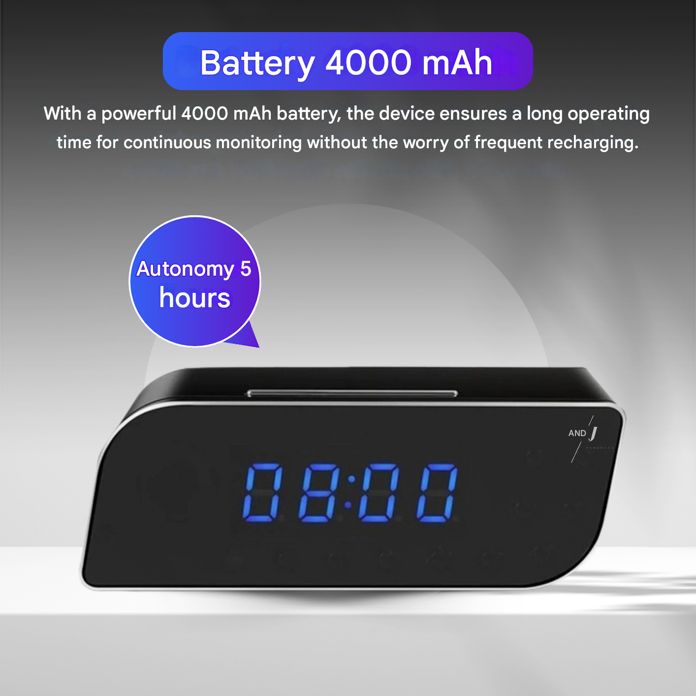 AA OOS Digitale Wekker met Verborgen Bewakingscamera – StealthClock Cam