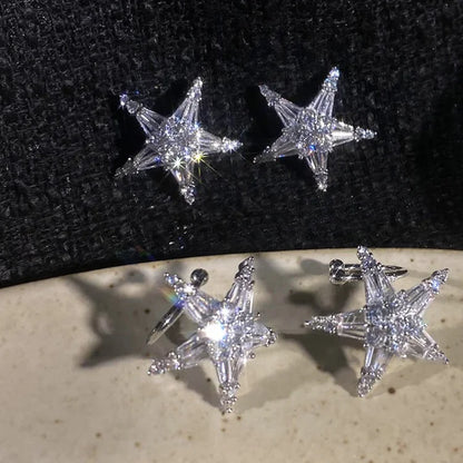 Zirkonia Ster Oorbellen/Ear Cuff - Lyric