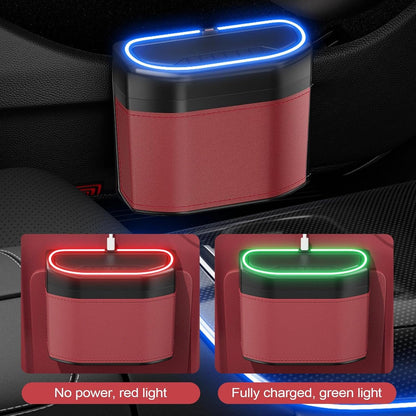 Geuroverproof Auto Vuilnisbak met Touch Light – Lurevo