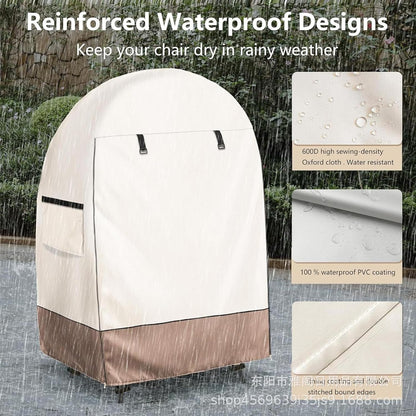Waterdichte Eivorm Stoel Cover met Dubbele Rits – Solara