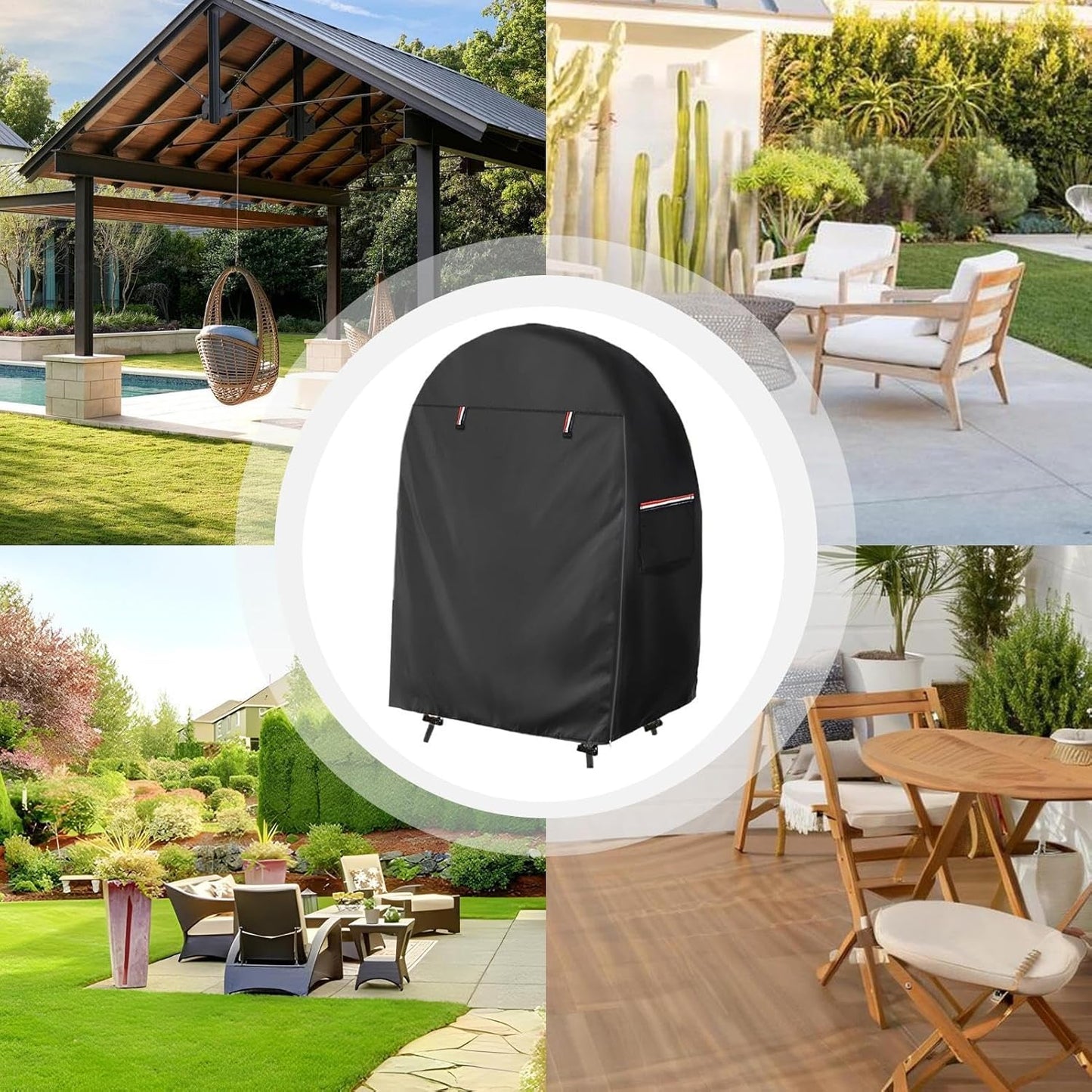 Waterdichte Eivorm Stoel Cover met Dubbele Rits – Solara