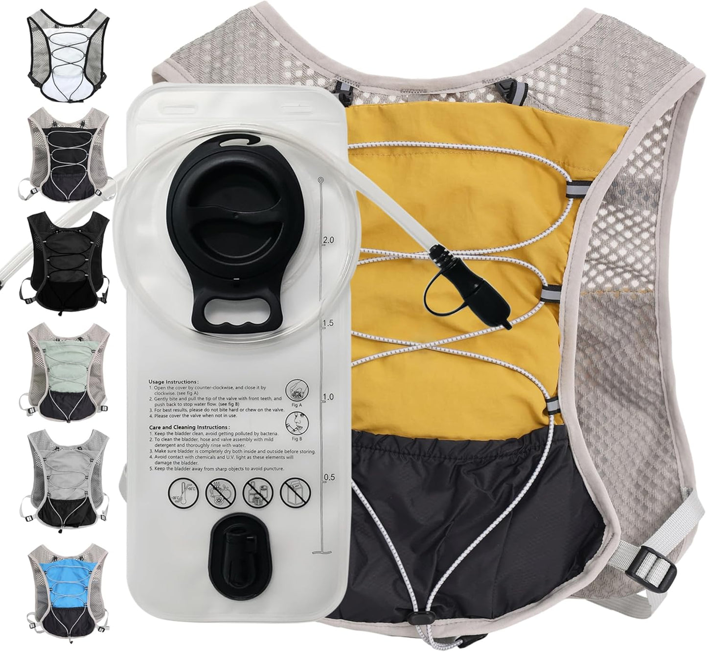 Ultra-Lichte Hydratatie Hardloopvest met 2L Waterreservoir – Dravien