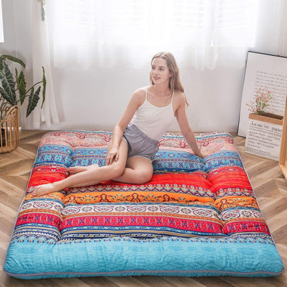 Vouwbare Japanse Futon Vloermatras met Geheugenschuimondersteuning – Arivon