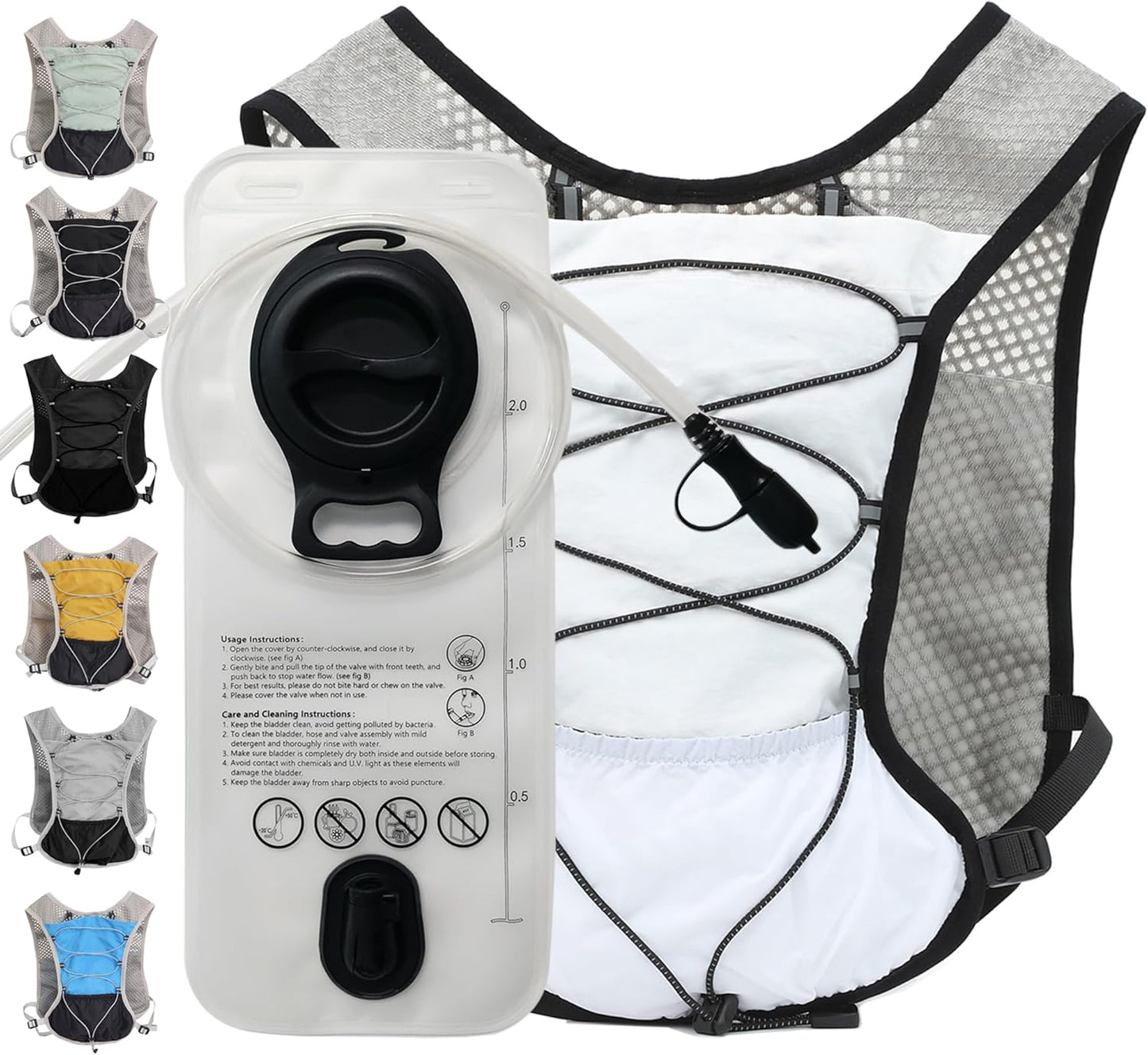 Ultra-Lichte Hydratatie Hardloopvest met 2L Waterreservoir – Dravien