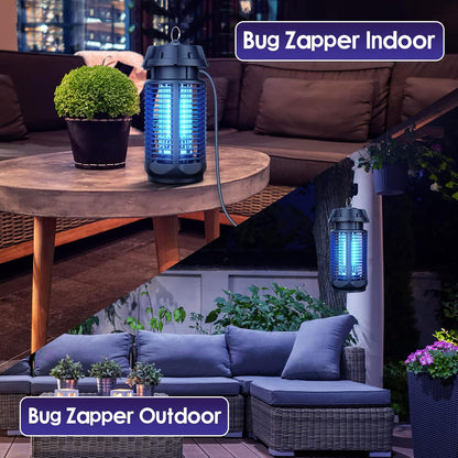 Elektrische Vliegenvanger met 20W UV-licht en 4200V Rooster, IPX4 Waterdicht – Zeytra
