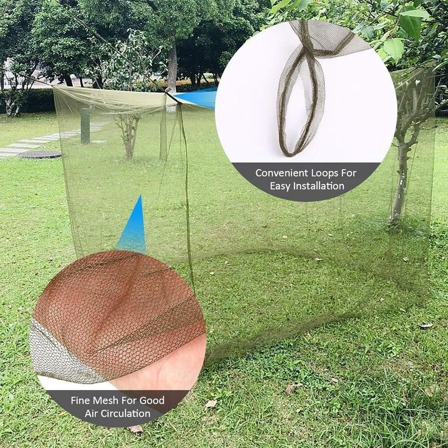 Buiten Houten Rechthoekig Vliegnet Canopy - Ventora