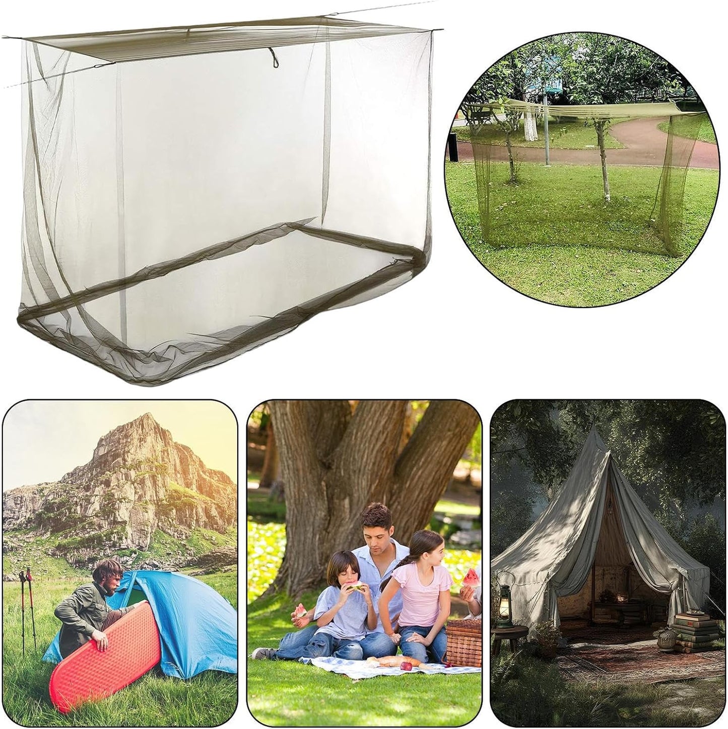 Buiten Houten Rechthoekig Vliegnet Canopy - Ventora