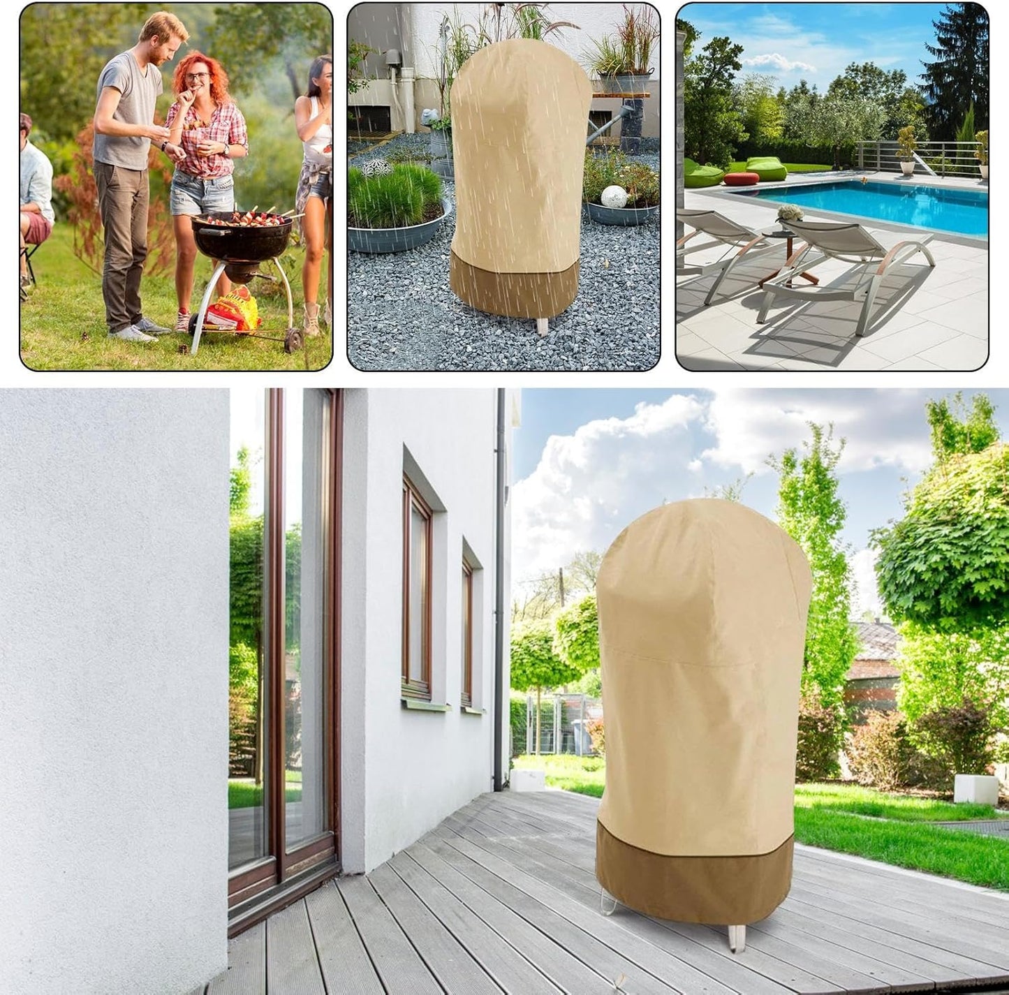 Waterdichte Oxford BBQ Rookkap met UV-bescherming – Bravoro