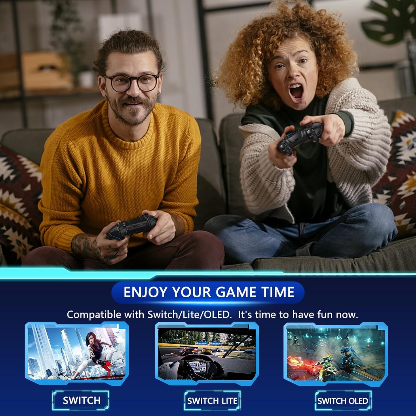 Draadloze Switch-controller met Hall Effect Joysticks en Turbo-functie – Nexora