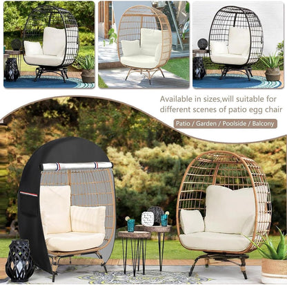Waterdichte Eivorm Stoel Cover met Dubbele Rits – Solara
