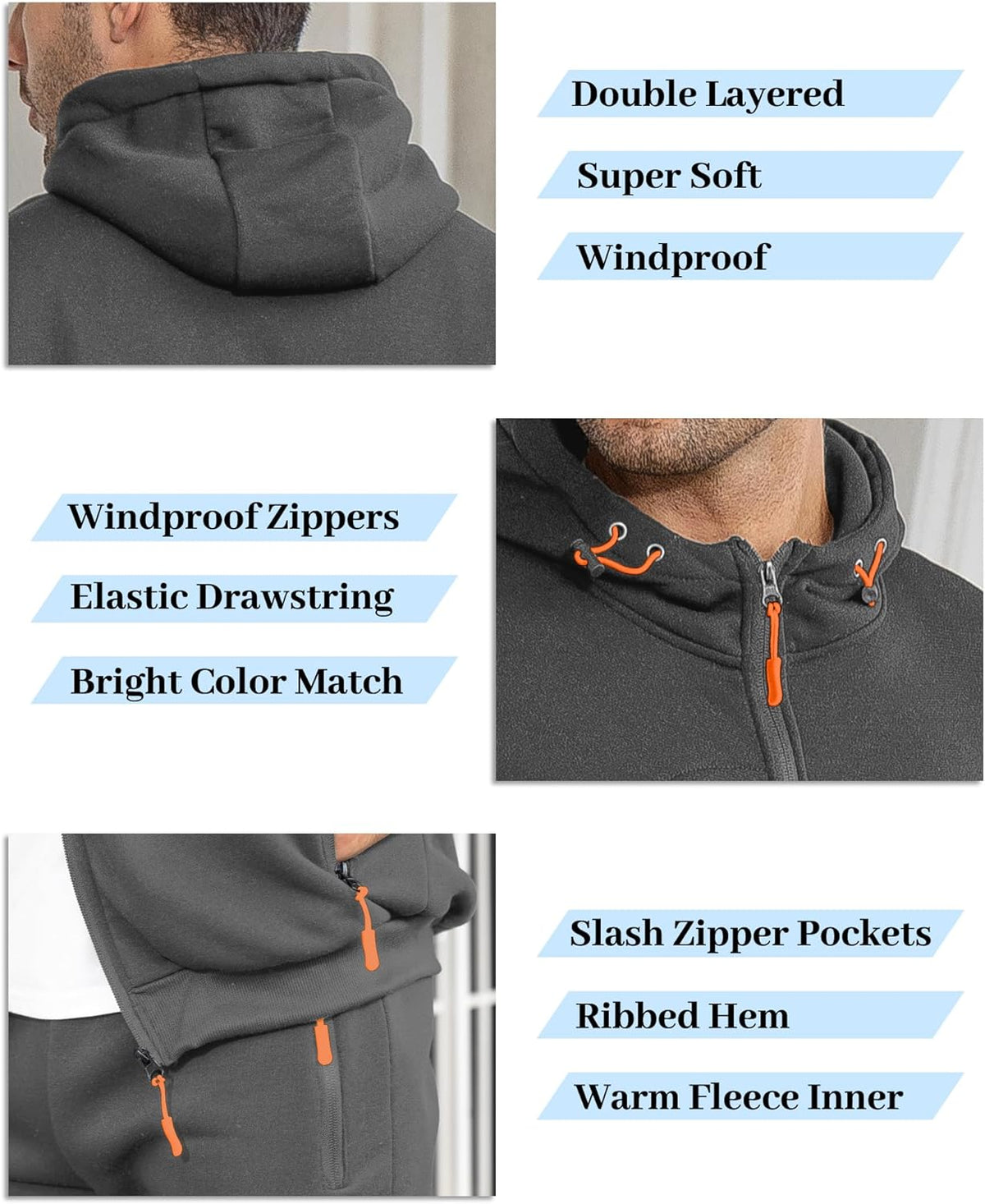 Comfortabel Heren Trainingspak - Jamie detail