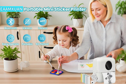 Draagbare Bluetooth-etikettenmaker – inktvrije thermische afdrukking