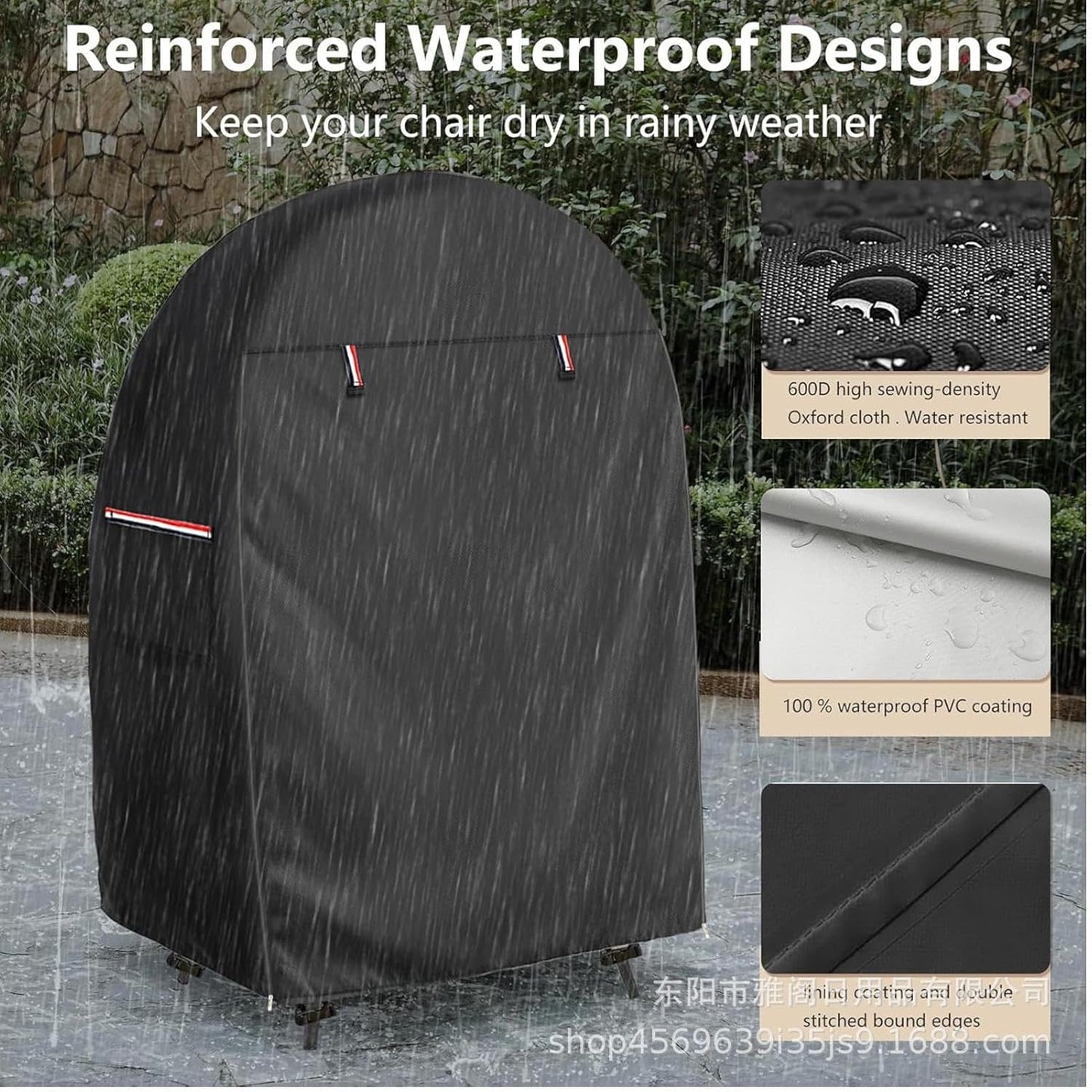 Waterdichte Eivorm Stoel Cover met Dubbele Rits – Solara