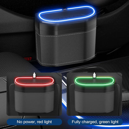 Geuroverproof Auto Vuilnisbak met Touch Light – Lurevo