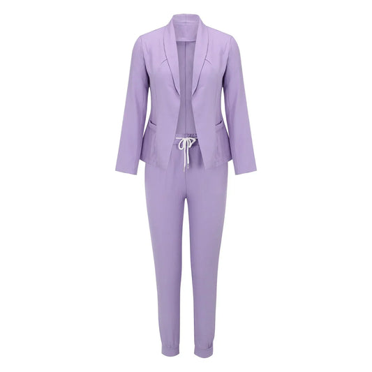 Casual Tweedelige Set met Strikceintuur – Liora